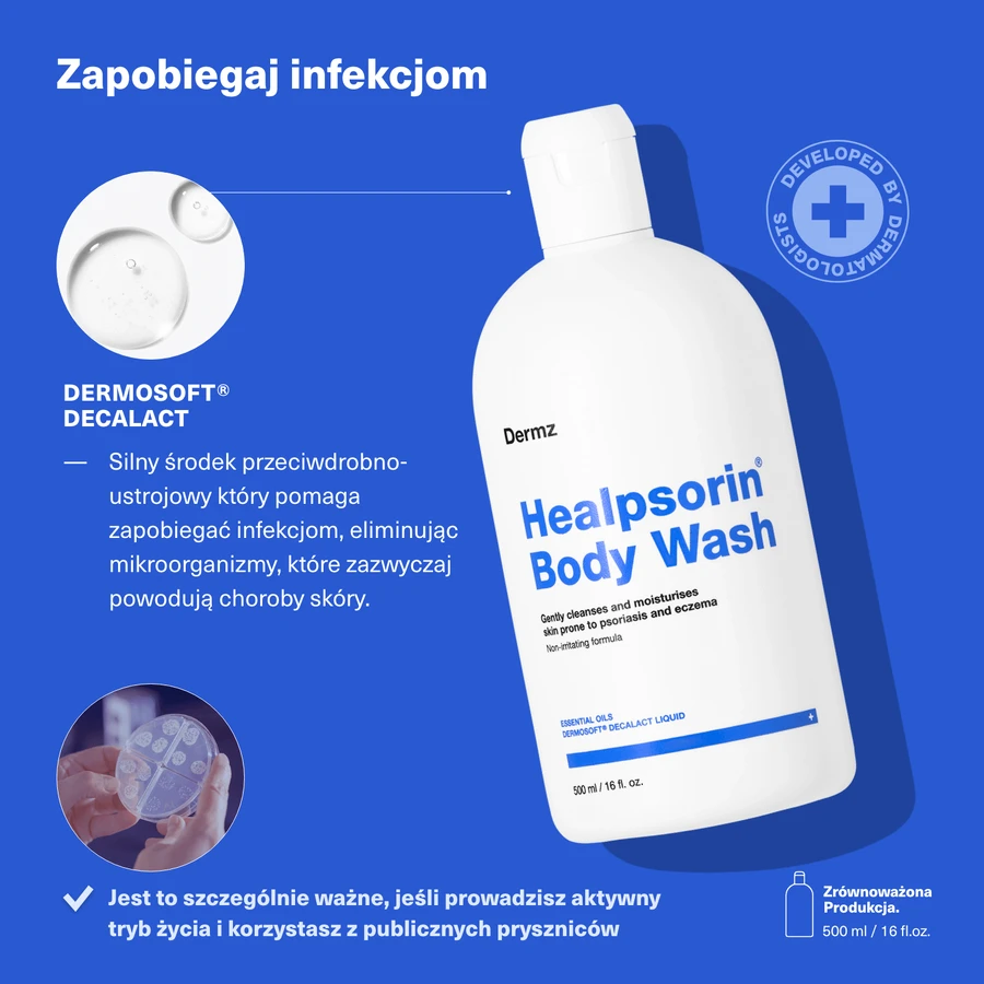 Dermz Healpsorin el для мытья лица и тела при экземе и АД, 500 мл: цены и характеристики