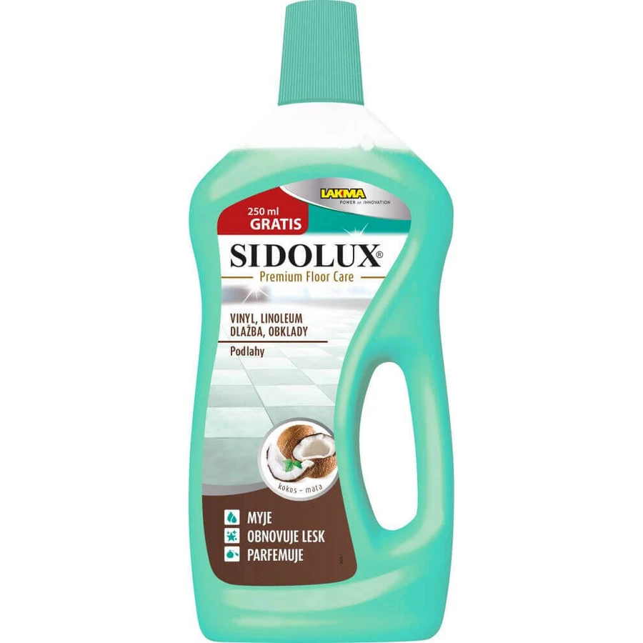 Sidolux Premium Floor Care Coconut & Mint средство для мытья пола для винила, линолеума, плитки 1 л: цены и характеристики