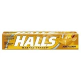Конфеты Halls Honey & Lemon со вкусом меда и лимона, 9 штук, Kraft Food