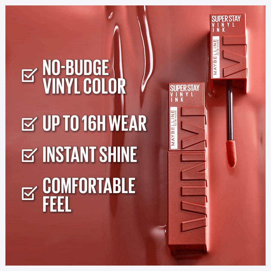 Рідка помада Maybelline New York Superstay Vinyl Ink 130 Extra Liquid Lipstick, 4.2 мл: ціни та характеристики