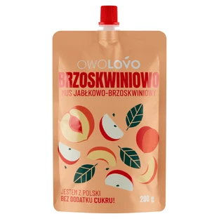 Owolovo Персиково-яблочный мусс в тюбике, 200 г