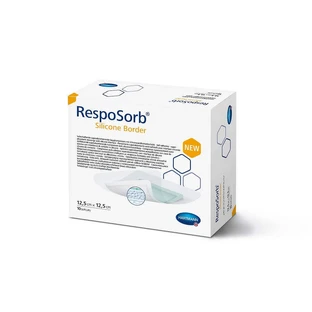 Силіконовий бинт з облямівкою RespoSorb 12,5 х 12,5 см, 10 штук, Hartmann
