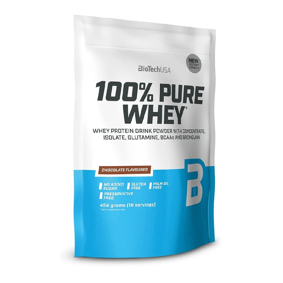 Протеиновый порошок 100% Pure Whey BioTech USA Chocolate, 454 г: цены и характеристики