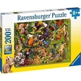 Пазл Животные в тропическом лесу, 8 лет+, 200 деталей, Ravensburger