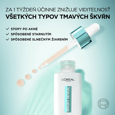 L'Oréal Paris Bright Reveal Сироватка проти темних плям з ніацинамідом 30 мл: ціни та характеристики