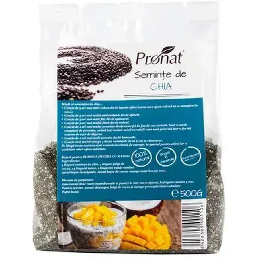 Семена чиа, 500 г, Pronat: цены и характеристики