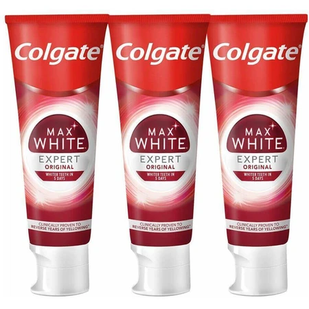 Colgate Зубна паста Max White Expert Original 3 x 75 мл: ціни та характеристики
