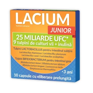 Лаціум Юніор 25 млрд КУО Zdrovit Lacium Junior, 10 капсул