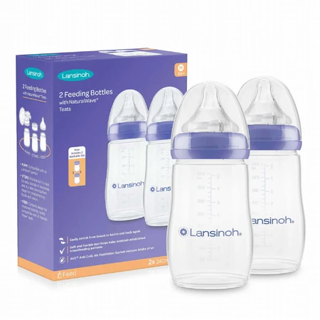 Lansinoh, бутылочка для соски NaturalWave flow, 2 x 240 мл УДАЛЕННАЯ УПАКОВКА: цены и характеристики