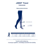 Jobst Travel, компрессионные носки до колена, 15-20 мм рт.ст., закрытые квадраты, размер 3, черные: цены и характеристики
