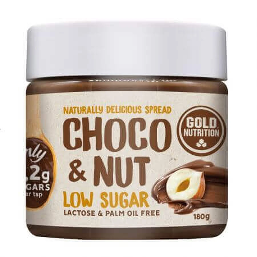 Шоколадно-фундуковий спред, 180 г, Gold Nutrition: ціни та характеристики