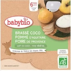 BABYBIO Десерт с кокосовым молоком - яблоко и груша (4x 85 г) 4×85 г: цены и характеристики