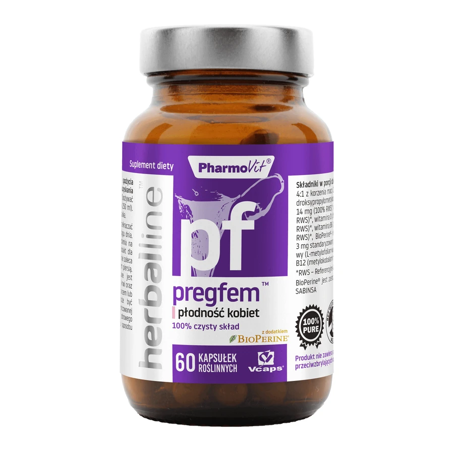 ФармоВит HerbalLine Pregfem Podno kobiety, 60 капсул rolinnych КОРОТКИЙ ДЕНЬ: цены и характеристики