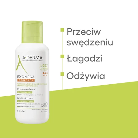 Крем для тела A-Derma Exomega Control Emollient Cream, успокаивающий, с рождения, 400 мл: цены и характеристики