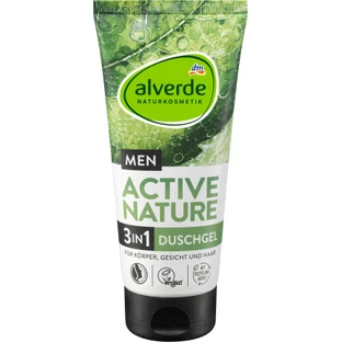 Гель для душу Alverde Naturkosmetik MEN 3 в 1, 200 мл