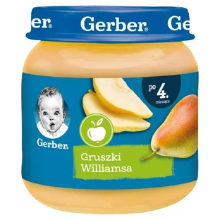 Gerber, Десерт, Груші Вільямс, після 4 місяців, 125 г
