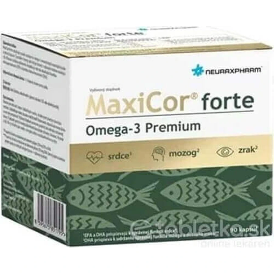 Neuraxpharm MAXICOR FORTE OMEGA-3 PREMIUM 1×90 cps, омега 3: цены и характеристики