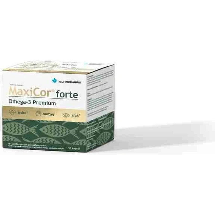 Neuraxpharm MAXICOR FORTE OMEGA-3 PREMIUM 1×90 cps, омега 3: цены и характеристики