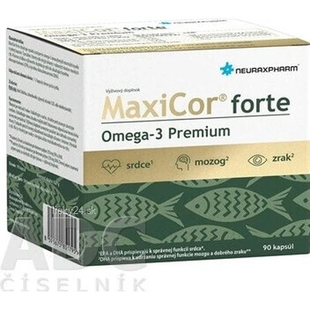 Neuraxpharm MAXICOR FORTE OMEGA-3 PREMIUM 1×90 cps, омега 3: цены и характеристики