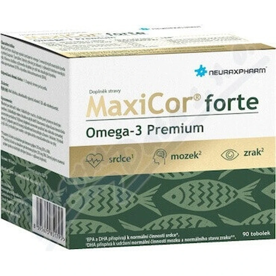 Neuraxpharm MAXICOR FORTE OMEGA-3 PREMIUM 1×90 cps, омега 3: цены и характеристики