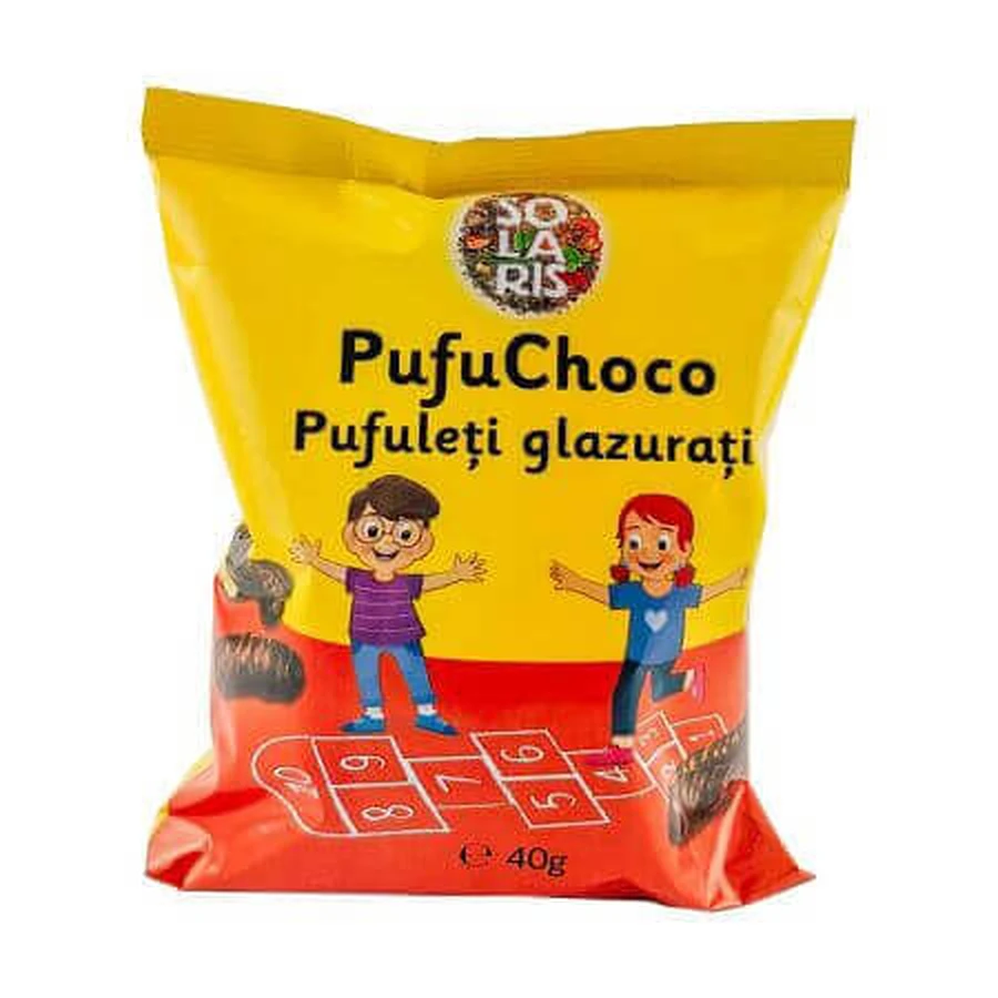 Пирожные слоеные с глазурью Pufu choco, 40 г, Solaris: цены и характеристики