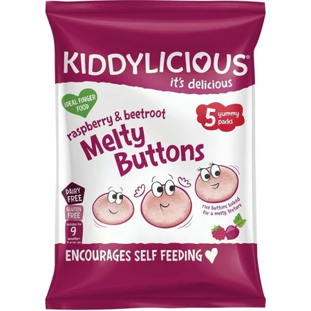 Фруктово-овочеві вареники Kiddylicious Малина та буряк 5 х 6 г: ціни та характеристики