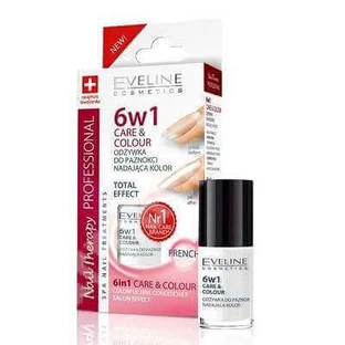 Care & Colour Nail Therapy 6ОN1 - френч, 5 мл, Eveline Cosmetics