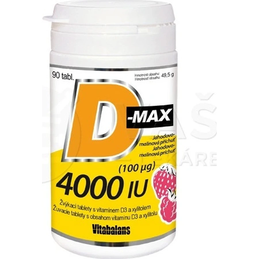 Вітабаланс D-max 4000 МО (100 мкг) 1×90 тбл, вітамін D3: ціни та характеристики