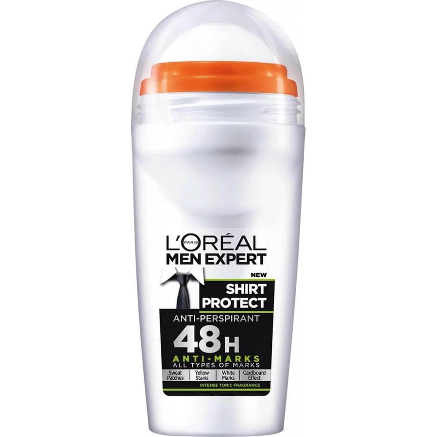 L'Oréal Paris Men Expert Shirt Protect roll-on AP 1×50 мл, антиперспирант: цены и характеристики