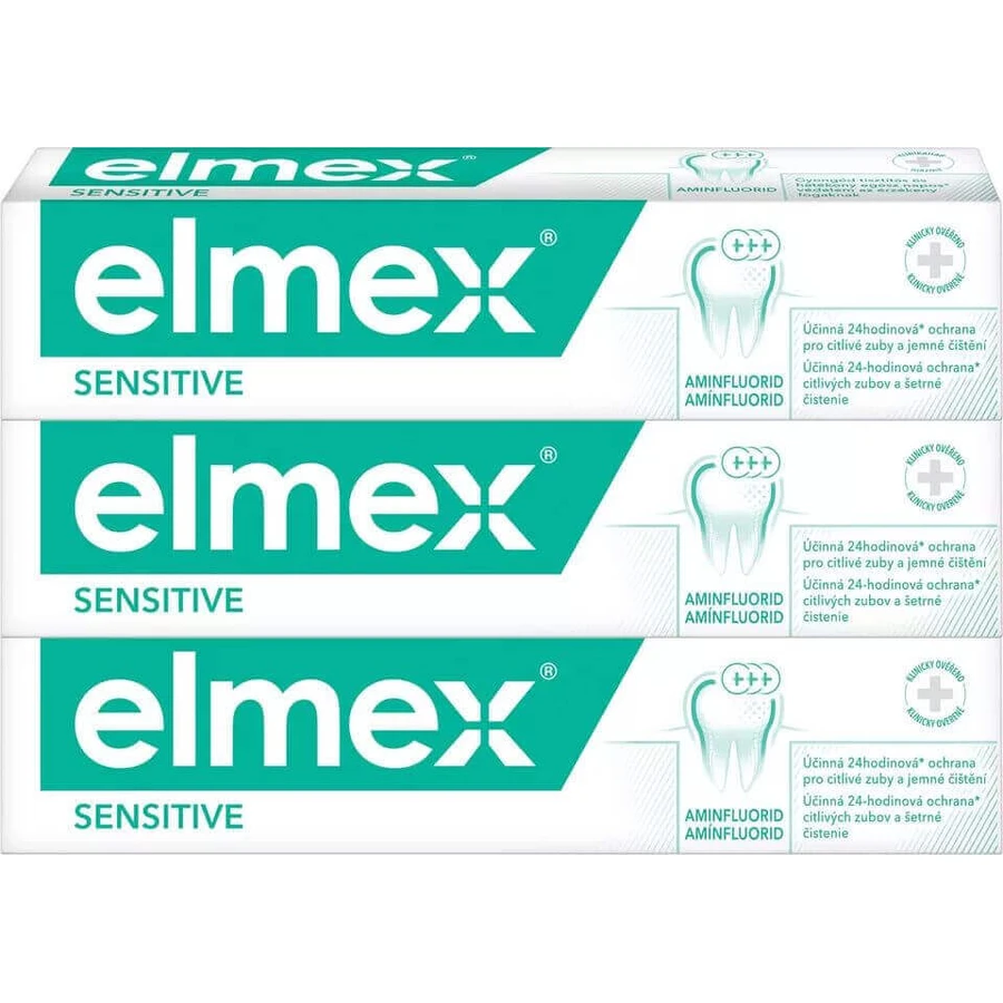 Зубна паста Elmex Sensitive 3 x 75 мл: ціни та характеристики