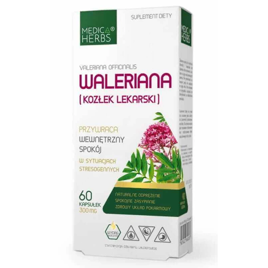 Валериана (козлятник) 300 мг, 60 капсул Medica Herbs: цены и характеристики
