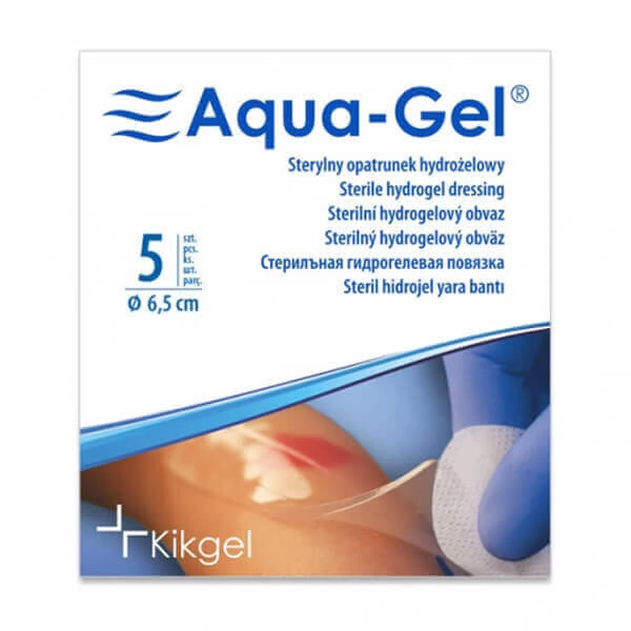 Aqua-Gel, стерильна гідрогелева пов'язка, діаметр 6,5 см, 1 шт.: ціни та характеристики