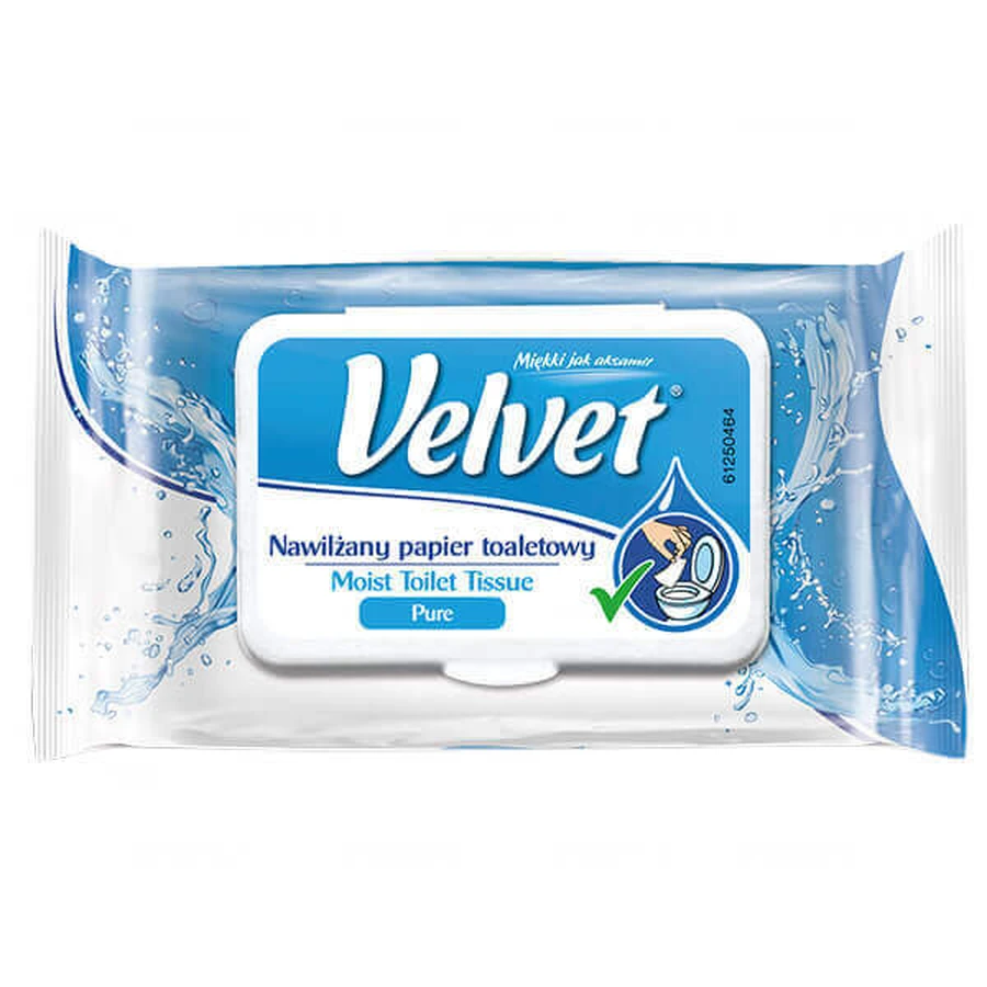 Туалетний папір Velvet Pure, зволожений, з затискачем, 48 шт.: ціни та характеристики