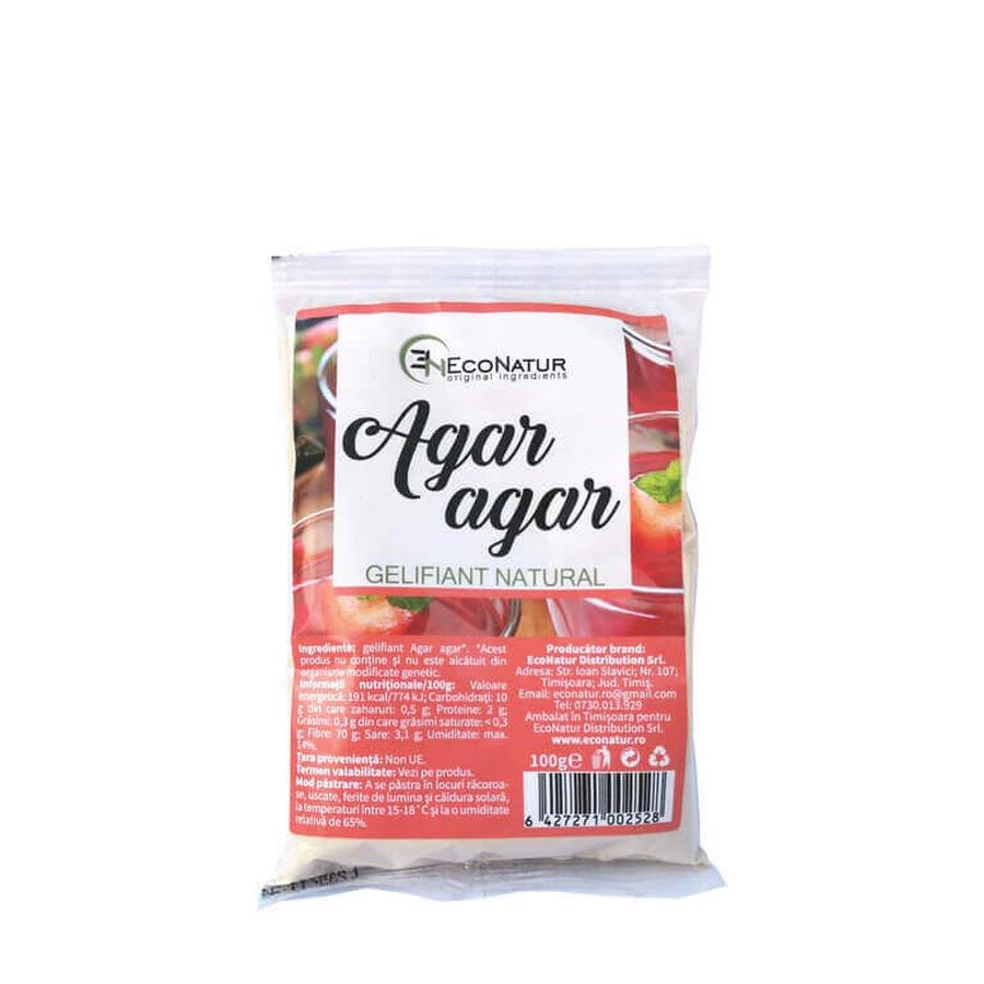 Агар-агар, 100 г, Econatur: ціни та характеристики