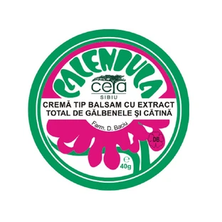 Мазь із сумарним екстрактом календули та череди, 40 г, Ceta Sibiu, Ceta Sibiu