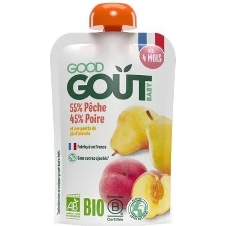 Good Gout BIO Персик с грушей 1×120 г, карманный персик с грушей: цены и характеристики