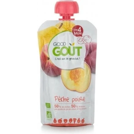 Good Gout BIO Персик с грушей 1×120 г, карманный персик с грушей: цены и характеристики
