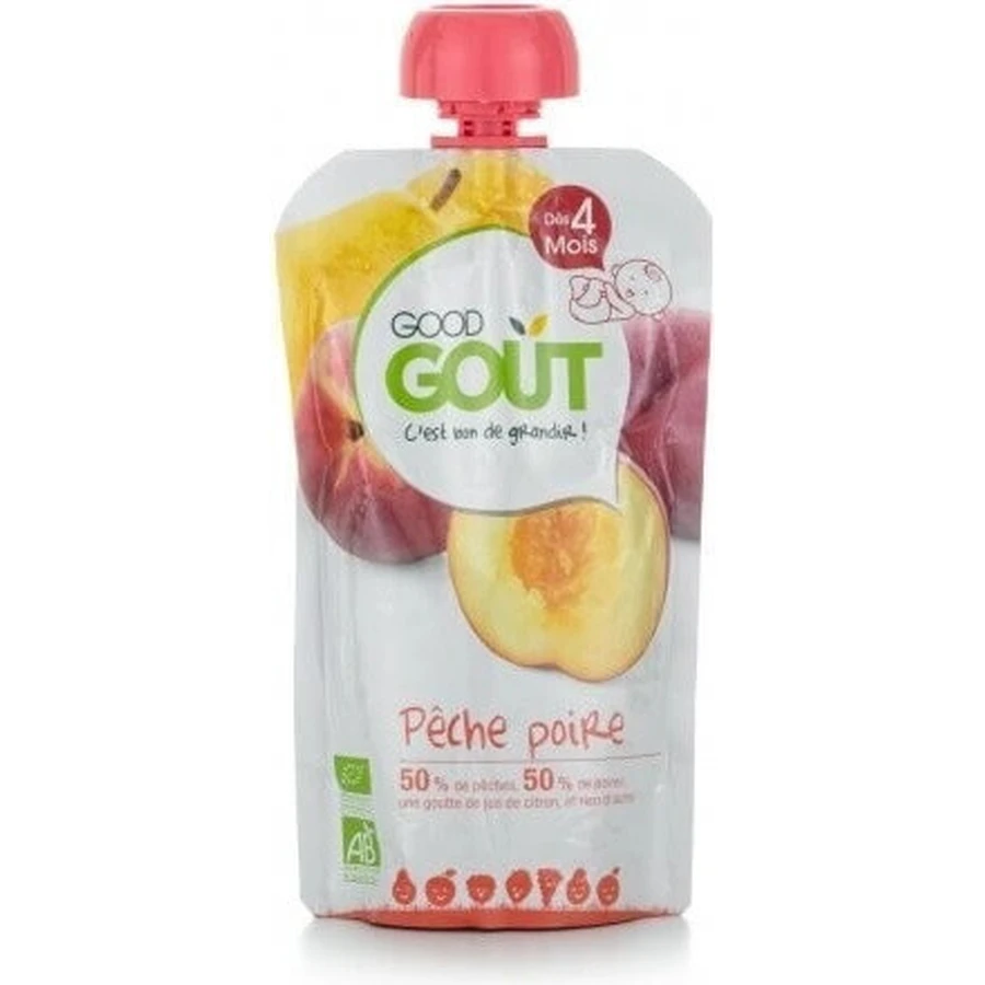 Good Gout BIO Персик с грушей 1×120 г, карманный персик с грушей: цены и характеристики