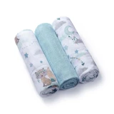 Подгузники из бамбукового волокна, голубые, 3 штуки, Babyono