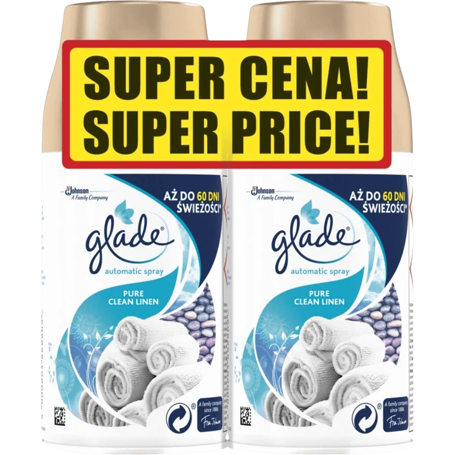 Освіжувач повітря для білизни Glade Pure Освіжувач повітря для білизни поповнення 2 x 269 мл: ціни та характеристики