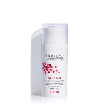 Крем для обличчя Biotrade Acne Out відновлювальний SPF 30, 30 мл: ціни та характеристики