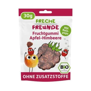 Органическое желе с малиной, яблоками и рассыпчатым рисом, +1 год, 30 г, Freche Freunde