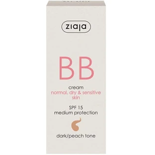 BB-крем с SPF 15 темный оттенок для нормальной сухой кожи, 50 мл, Ziaja
