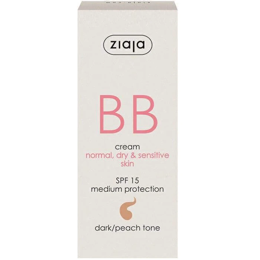 BB-крем с SPF 15 темный оттенок для нормальной сухой кожи, 50 мл, Ziaja: цены и характеристики