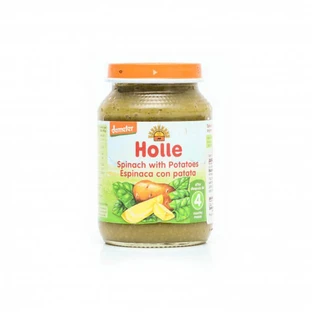 Органическое пюре из шпината и картофеля, 190 г, Holle Baby Food