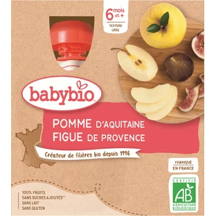 Babybio Дойпак яблоко и инжир 4 х 90 г