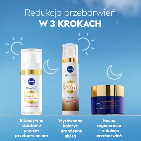 Nivea Luminous Anti Spot, CC-крем 3-в-1 против пигментации, глубокий, SPF 30, 40 мл: цены и характеристики
