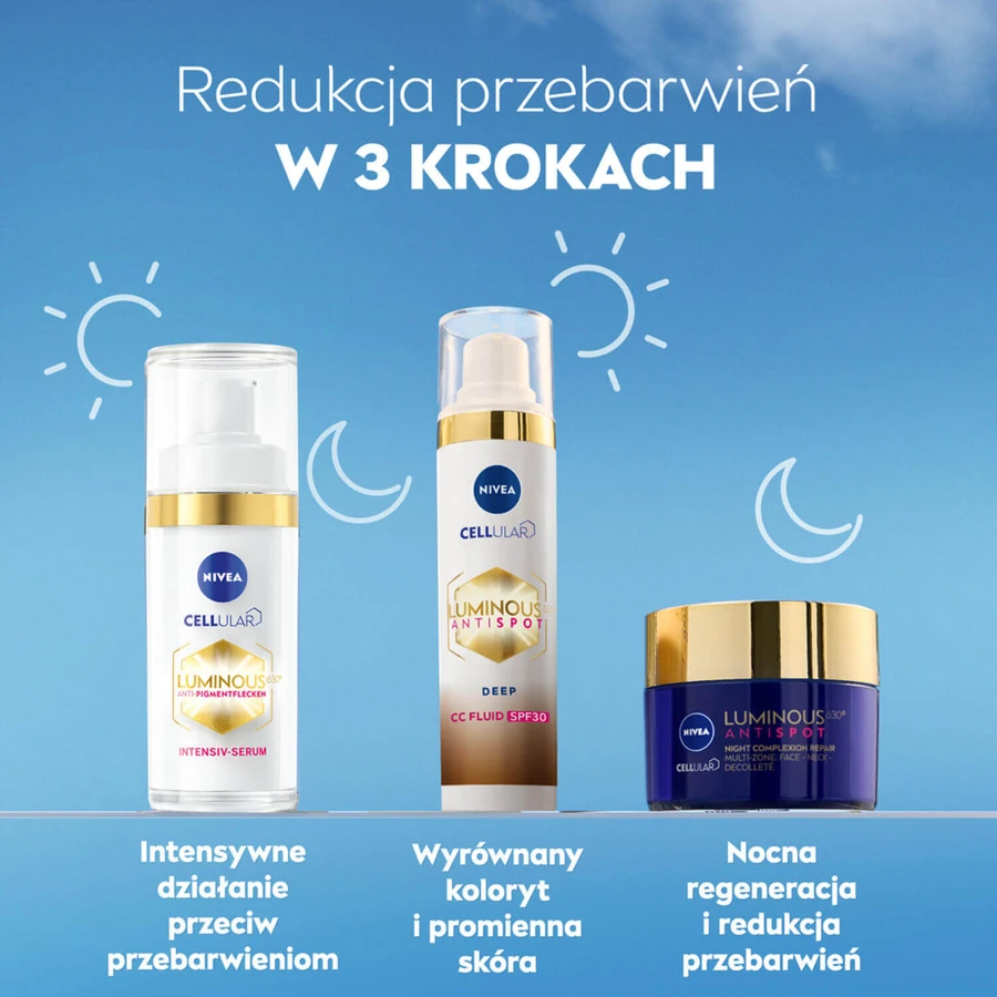 Nivea Luminous Anti Spot, CC-крем 3-в-1 против пигментации, глубокий, SPF 30, 40 мл: цены и характеристики