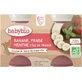 Babybio Яблоко, банан и клубника с мятой 2 x 130 г