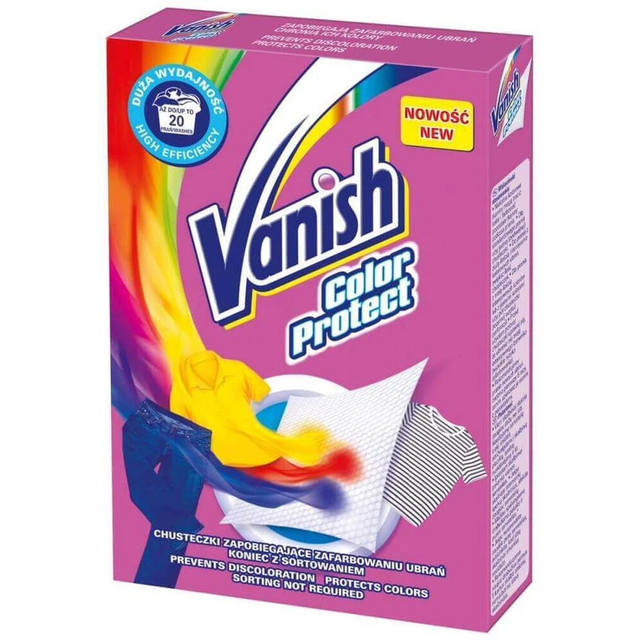 Серветки Vanish Color Protect 20 шт: ціни та характеристики